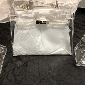 Phoebe Clear Transparent Stadium Approved Top Handle Crossbody Handbag
